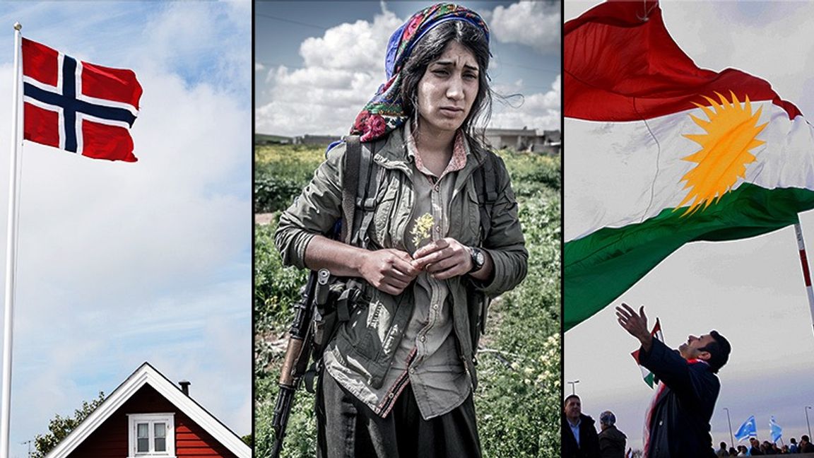 Norge och Kurdistan och deras berättelser. Foto: Erik Johansen/NTB/TT / Magnus Hjalmarson Neideman/SvD/TT /John McConnico/AP/TT