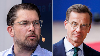 Birger Salt svarar på Björn Wimans fråga om hur Sverigedemokraterna fick inflytande över regeringsmakten. Foto: © European Union, 2026 / Bene Riobó, CC BY-SA 4.0, via Wikimedia Commons