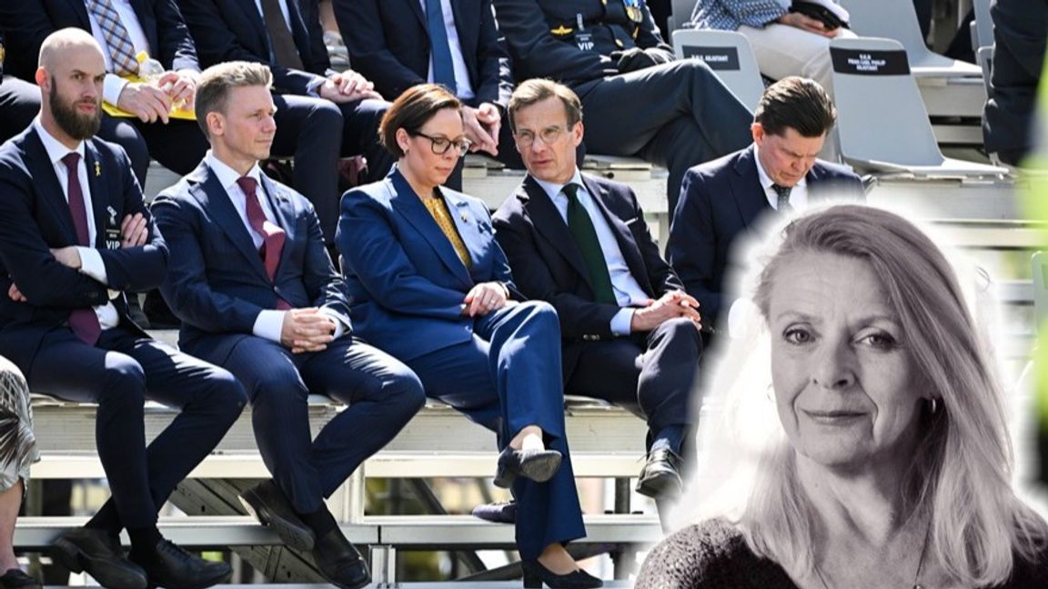 Israel och Hamas skakar av skräck efter att regeringen Kristersson har hytt ordentligt med pekfingret åt dem. Foto: Jessica Gow/TT