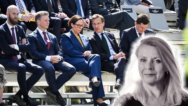 Israel och Hamas skakar av skräck efter att regeringen Kristersson har hytt ordentligt med pekfingret åt dem. Foto: Jessica Gow/TT