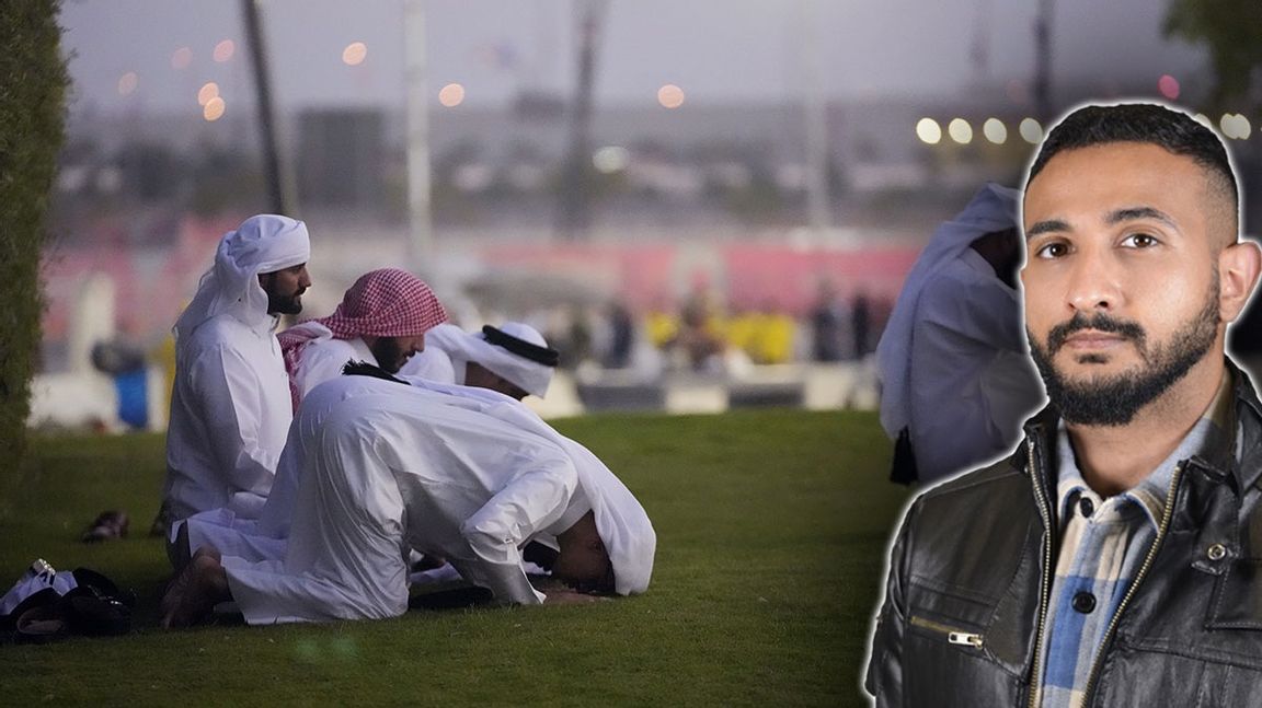 En bild av stilsamt bedjande muslimer. Men borde man inte få skämta med deras religionsstiftare? Foto: TT, Timmy Augustsson
