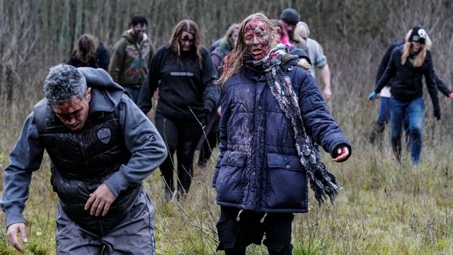Zombies at a film shoot in southern Sweden, 2018. Photo: Johan Nilsson/TT.