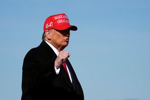 Trump vid ett valmöte i Pennsylvania i november. Arkivbild. Foto: Evan Vucci/AP/TT