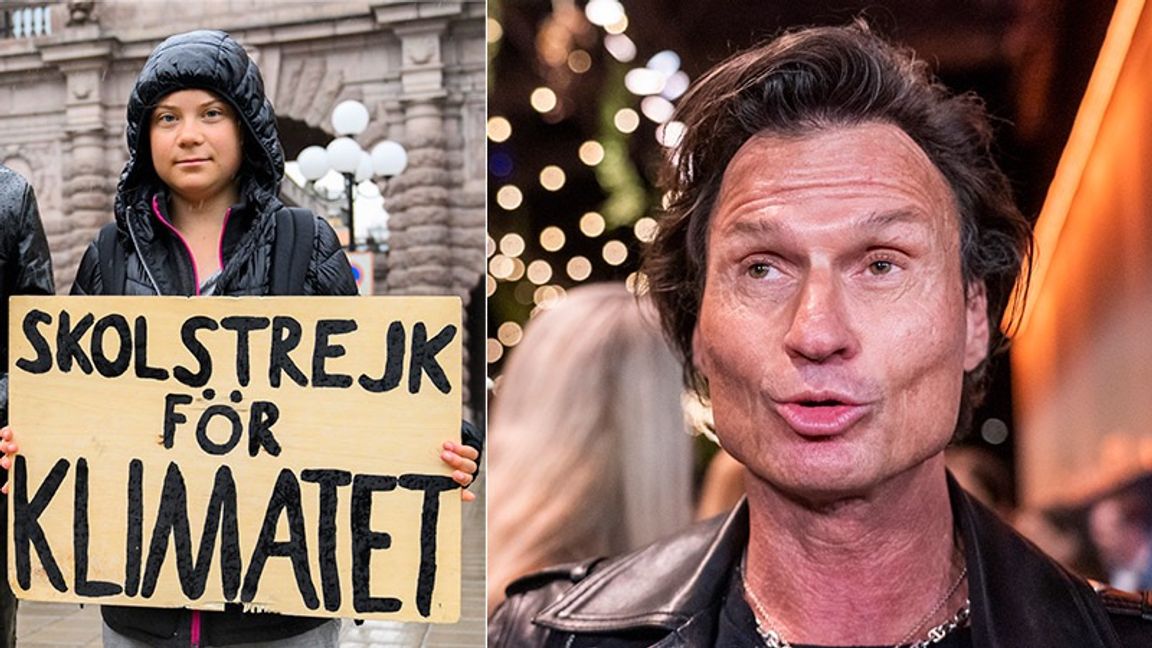 Greta Thunbergs beundrare Petter Stordalen gillar att flyga privatjet. Foto: Henrik Montgomery/TT / Terje Pedersen/NTB/TT