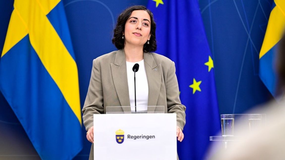 Simona Mohamsson (L) debuterar som partiledare med det lägsta förtroendet för en L-ledare på 25 år. Foto: Magnus Lejhall/TT.