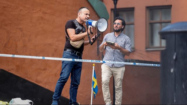 Salwan Najem och den nu döde Salwan Momika. Foto: Stefan Jerrevång/TT
