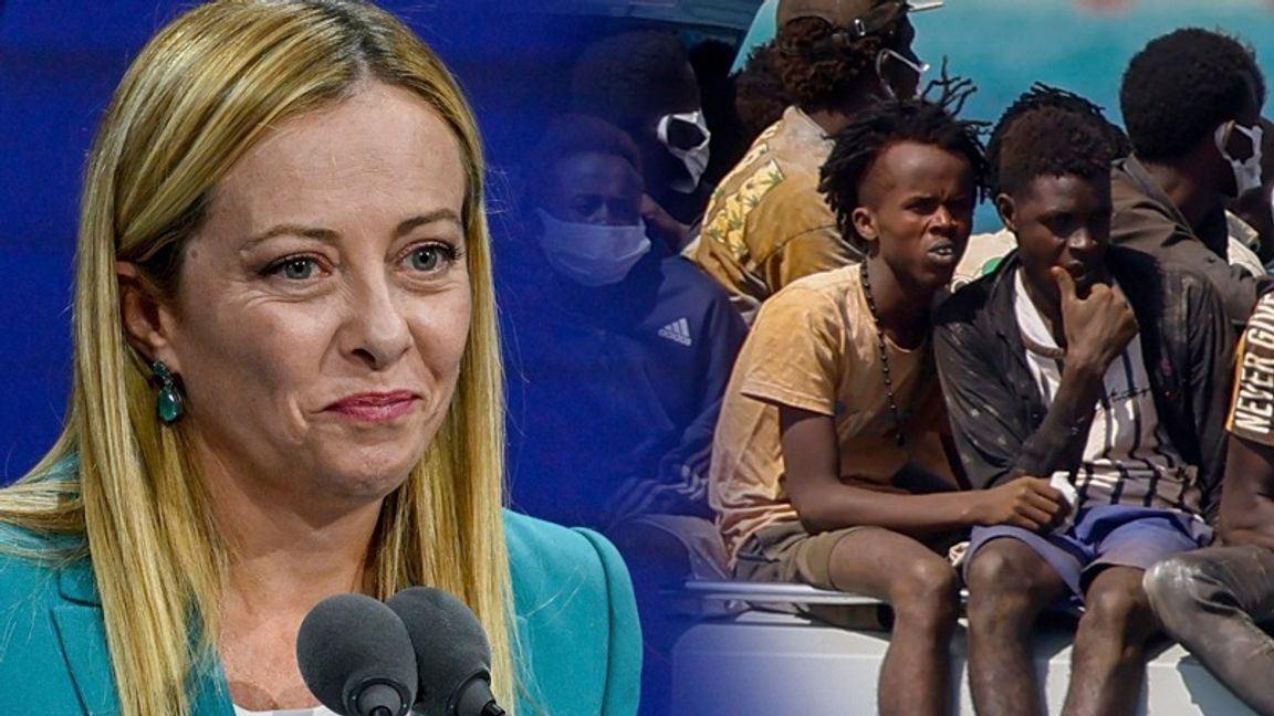 Italiens premiärminister Giorgia Meloni vill se ett ”paradigmskifte” och blockera migrantbåtar i afrikanska hamnar. Foto: Szilard Koszticsak/Cecilia Fabiano/AP