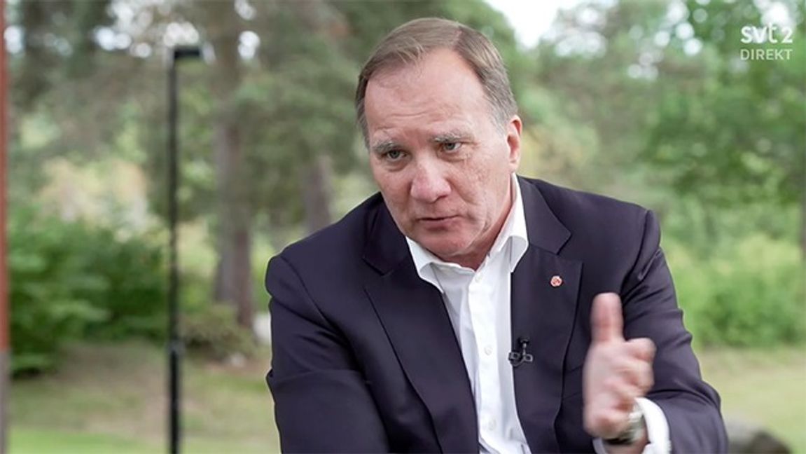 ”Vi kommer att åka på bakslag”, säger Stefan Löfven (S) om kampen mot skjutningarna. Foto: SVT