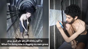 Evyatar David tvingas gräva sin egen grav i en propagandavideo från Hamas. Foto: X