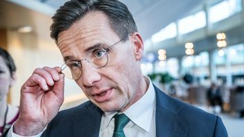 Moderatledaren Ulf Kristersson är efter Stefan Löfven den partiledare i Sverige som fått flest omnämnanden i svenska medier under 2020. Arkivbild. Tomas Oneborg/SvD/TT