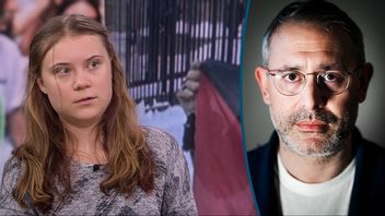 Greta Thunberg behövde inte svara på frågor om antisemitism i SVT:s Aktuellt skriver Aron Flam. Foto: SVT/Stina Stjernkvist/SvD/TT