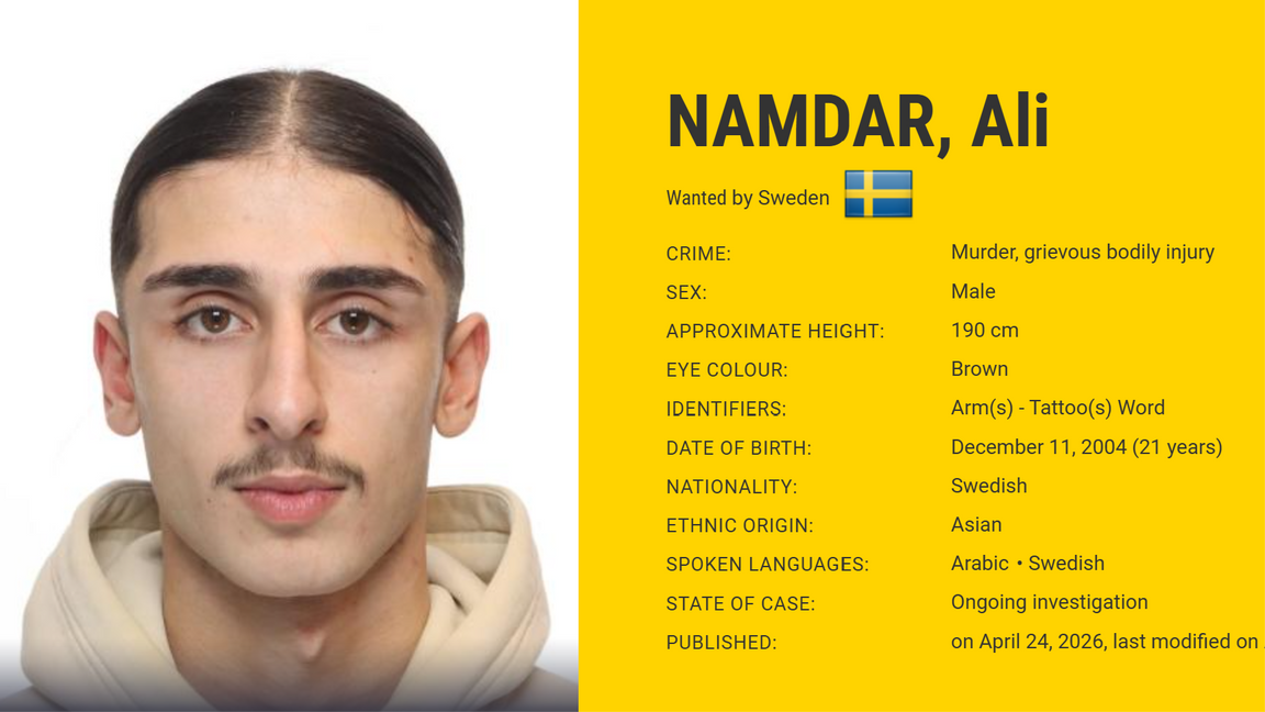 Ali Namdar. Foto: Faksimil, Europol