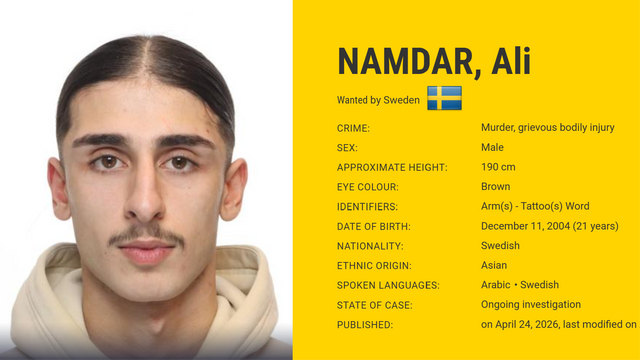Ali Namdar. Foto: Faksimil, Europol