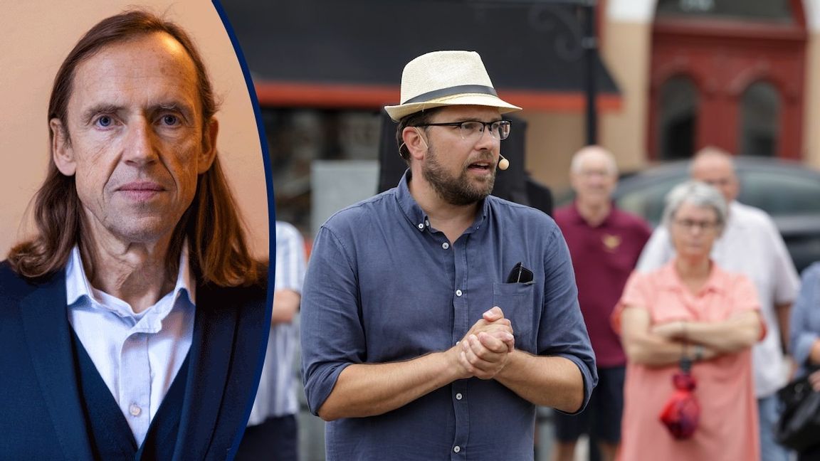 Jimmie Åkesson (SD) i Söderköping. Foto: Magnus Andersson/