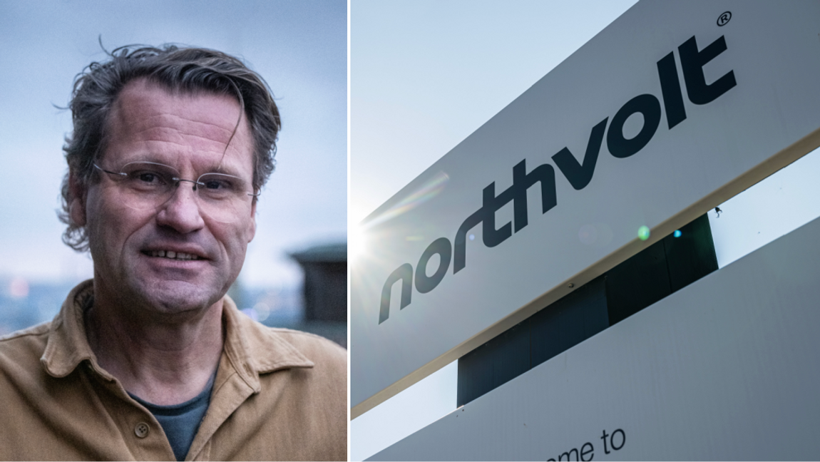 Investeraren Pär-Jörgen Pärson (t.v.) vill se en statlig räddningsaktion för Northvolt efter konkursen och försvarar pensionsfondernas tidigare investeringar i batterijätten. Foto: Magnus Hjalmarson Neideman/Magnus Lejhall/SvD/TT