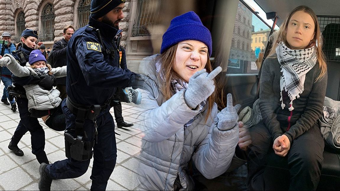 Greta Thunberg står åtalad för ohörsamhet mot ordningsmakten. Hon har tidigare dömts två gånger för samma brott. Foto: Fredrik Sandberg/Christine Olsson/TT/Polisen
