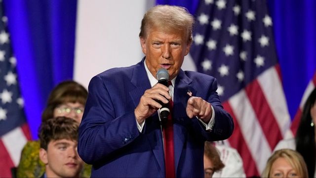 Donald Trump flörtar med krypto-communityn. Foto: AP