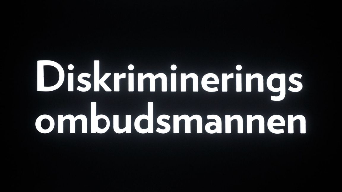 Skylten på Diskrimineringsombudsmannens kontor på Råsundavägen i Solna. Foto: Fredrik Sandberg / TT