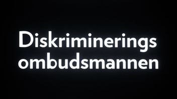 Skylten på Diskrimineringsombudsmannens kontor på Råsundavägen i Solna. Foto: Fredrik Sandberg / TT