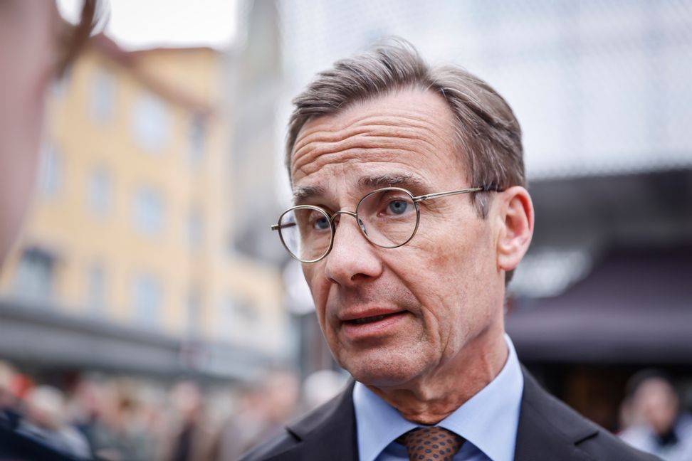 Moderatledaren Ulf Kristersson kritiserar S för att göra farlig vänstersväng. Arkivbild. Foto: Caisa Rasmussen/TT
