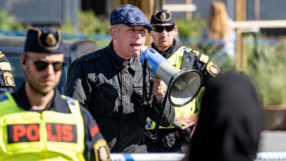 Det är i samband med en koranbränning i Malmö som brotten ska ha begåtts. Foto: Johan Nilsson/TT