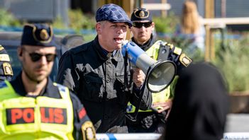 Det är i samband med en koranbränning i Malmö som brotten ska ha begåtts. Foto: Johan Nilsson/TT