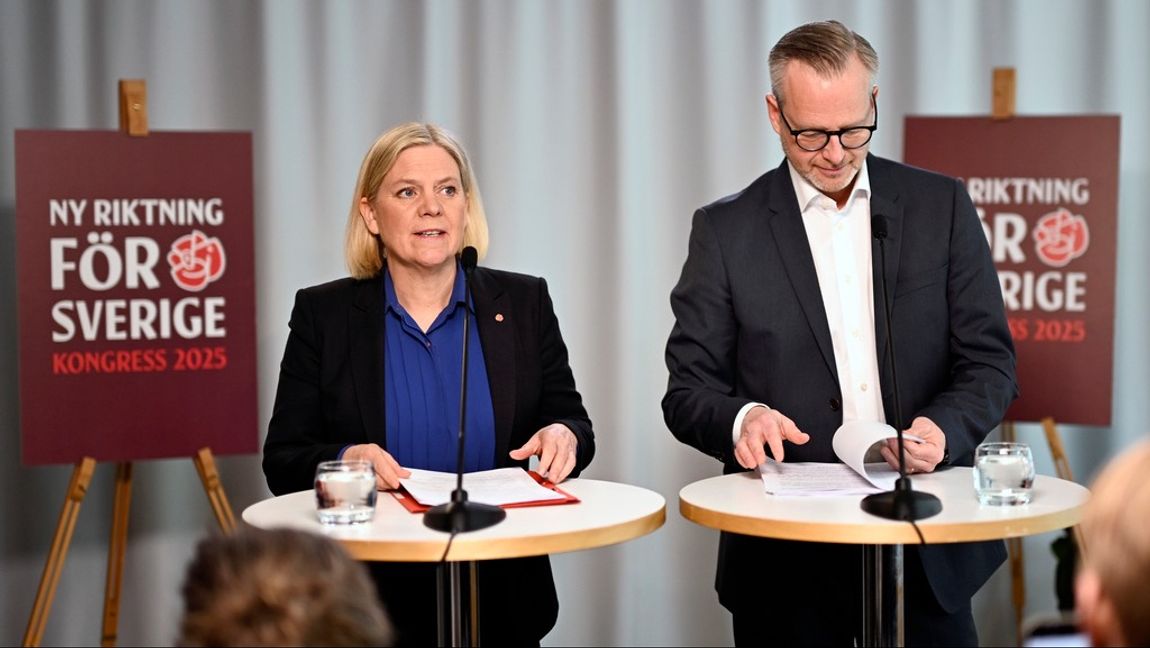 Anderssons nya riktning är rakt vänsterut. För henne är makten viktigare än att få ordning på landet, och det är vänsterut hon har vänner. Foto: Pontus Lundahl/TT