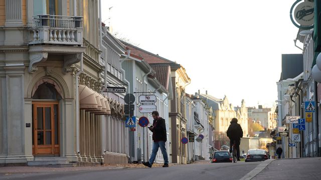 Storgatan i centrala Hudiksvall. Arkivbild. Foto: Fredrik Sandberg/TT.