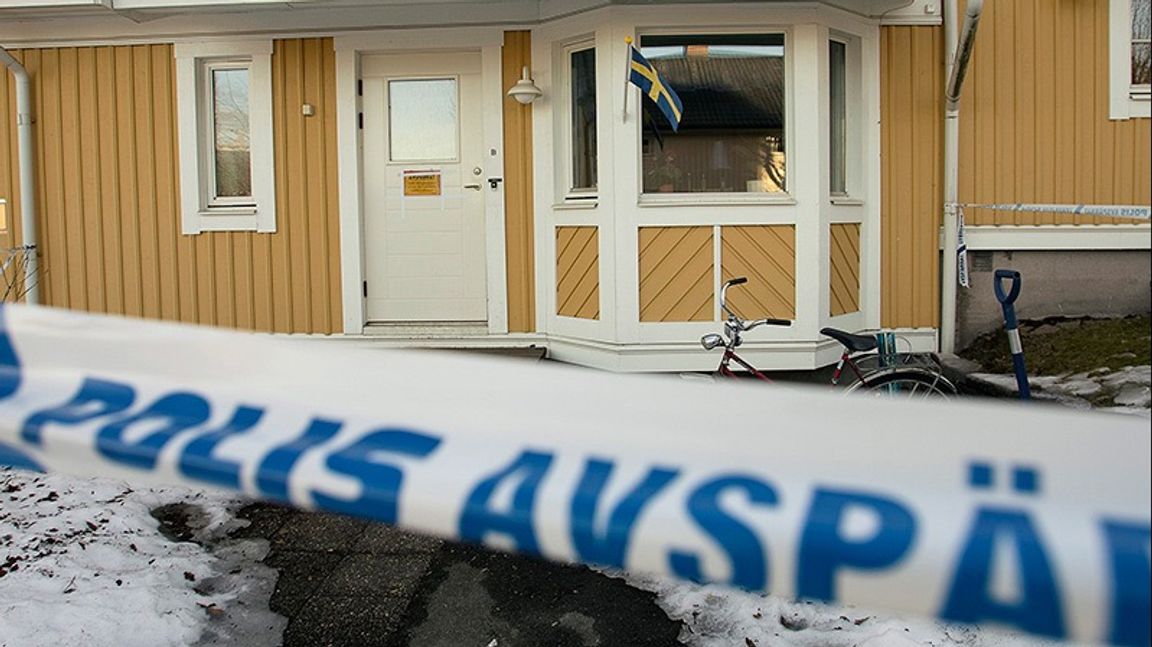 Två personer har gripits i småländska Åseda efter hot mot polispatrull. Foto: Hans Runesson/TT