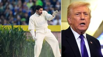 Bad Bunny under Super Bowl 60 gjorde inte Donald Trump imponerad. Foto: Julio Cortez, Mark Schiefelbein/AP/TT