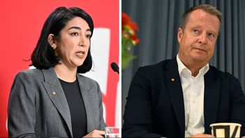 Lawen Redar petar Anders Ygeman som ansvarig för integrationsfrågor inom Socialdemokraterna. Foto: Henrik Montgomery/TT/Oscar Olsson/TT