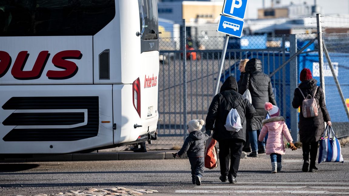 När den ukrainska flyktingströmmen var som störst i våras kom tusentals med färja till Karlskrona. Arkivbild. Foto: Johan Nilsson//TT