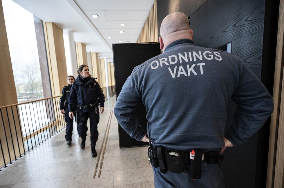 Fotografi från huvudförhandlingen i Lunds tingsrätt.
Foto: Johan Nilsson/TT