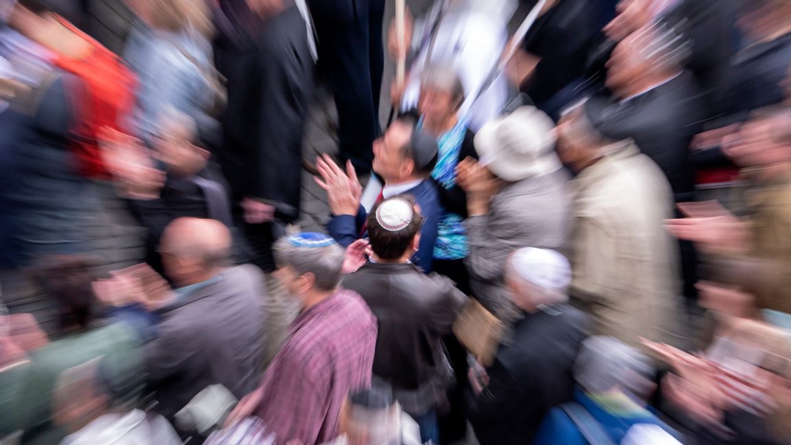 Demonstration mot antisemitism i Erfurt, Tyskland. Jens Meyer/AP/TT