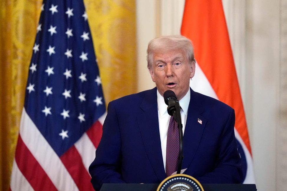 President Donald Trump uppger att Indien har erbjudit tullfrihet för amerikanska varor. Arkivbild. Foto: Alex Brandon/AP/TT