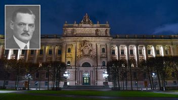 Felix Hamrin (infälld) är den svensk som innehaft posten som statsminister kortast tid i historien. Foto: Wikipedia (infälld) och Jonas Ekströmer/TT