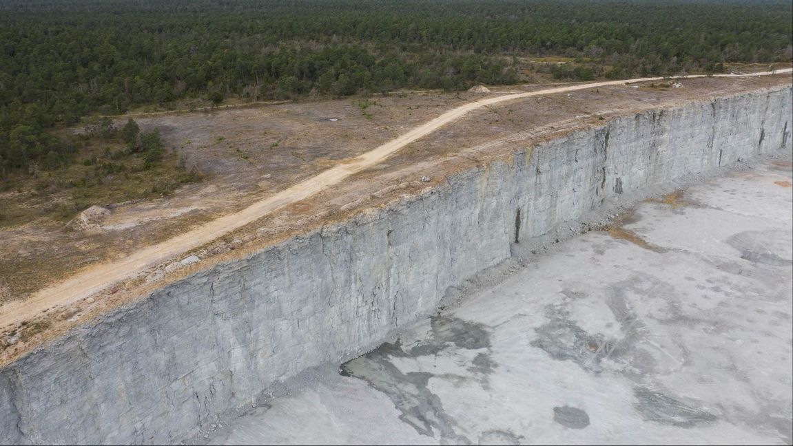 Cementas kalkbrott i Slite. Foto: Fredrik Sandberg/TT