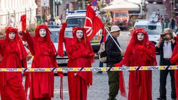 Bild från en av Extinction Rebellions aktioner i Oslo i augusti. Foto: Ole Berg-Rusten/NTB/TT