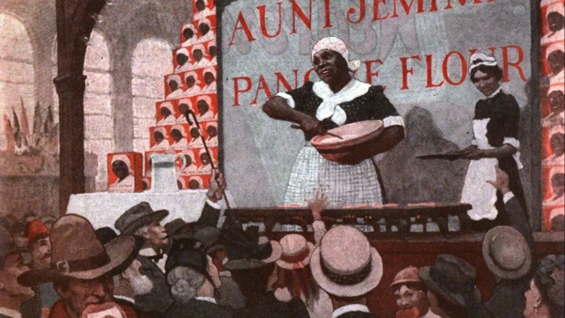 Nancy Green som Aunt Jemima på världsutställningen i Chicago 1893.