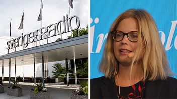 SR-huset och Aftonbladets Jonna Sima. Foto: Christine Olsson/TT/Bengt Oberger/CC BY-SA 4.0 (Wikimedia Commons)