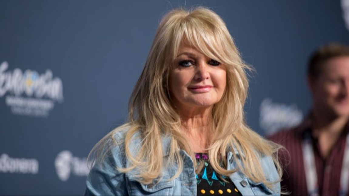 Bonnie Tyler på en presskonferens under Eurovision Song Contest 2013.  Foto: Albin Olsson, CC BY-SA 3.0, via Wikimedia Commons. 