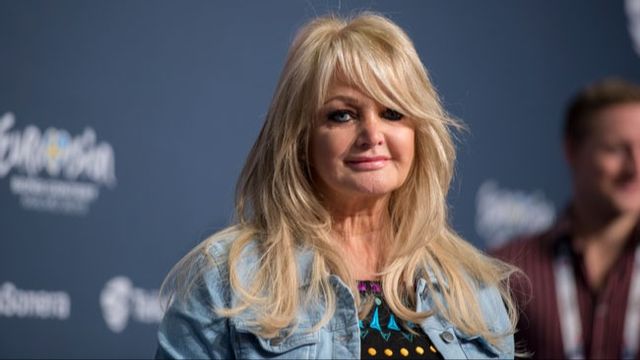 Bonnie Tyler på en presskonferens under Eurovision Song Contest 2013.  Foto: Albin Olsson, CC BY-SA 3.0, via Wikimedia Commons. 
