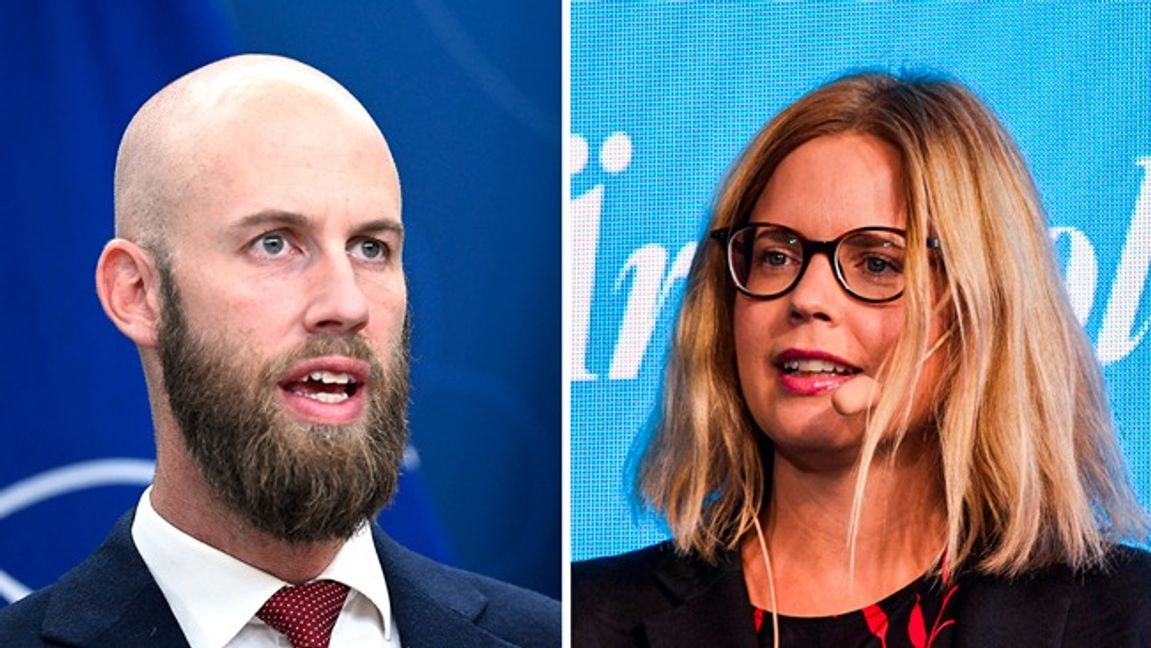 Carl-Oskar Bohlin och Jonna Sima Bank debatterade på X på måndagskvällen. Foto: Bengt Oberger/CC BY-SA 4.0/Fredrik Sandberg/TT