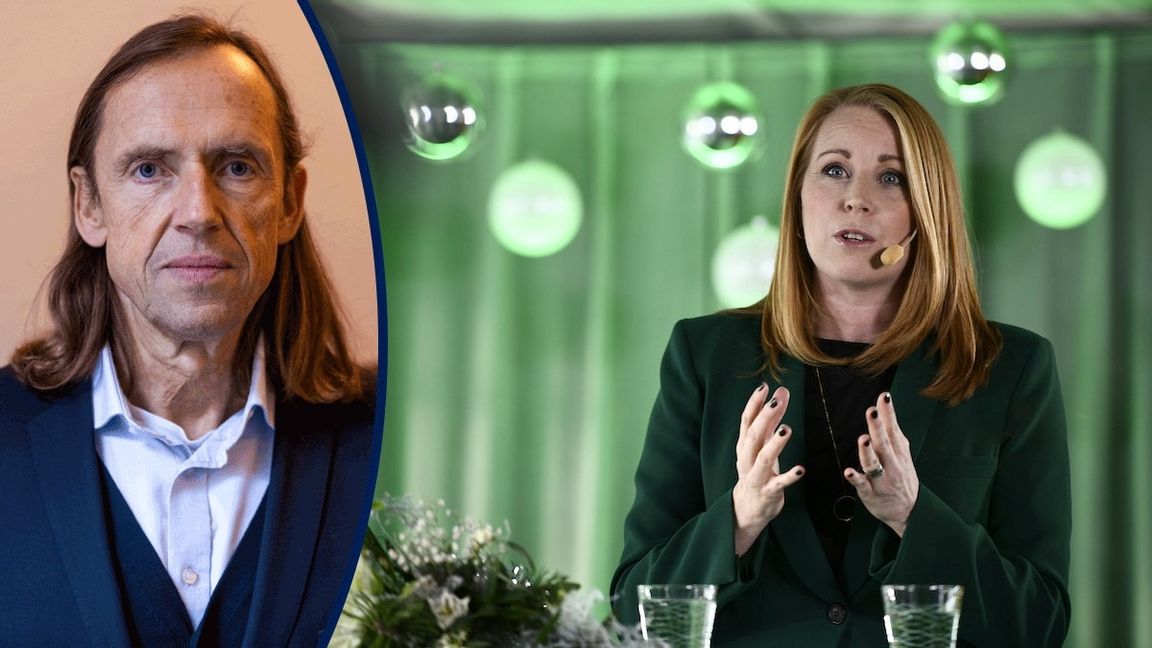 Annie Lööf i jultalartagen. Foto: Tim Aro/TT