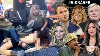 Till vänster, israelisk-tyska judinnan Shani Louks livlösa kropp på pickupen hos ett gäng med Hamasterrorister som firar. Till höger: Några av kändisarna som skrev under uppropet som i praktiken tog ställning för Palestina och Hamas: Albin Ekdal, Anna Book, Bianca Ingrosso, Pernilla Wahlgren, Carolina Gynning, Lars Ohly, Jason Diakité. Foto: Henrik Montgomery/Jonas Ekströmer/Naina Hélen Jåma/Anders Wiklund/Christine Olsson/Claudio Bresciani/TT