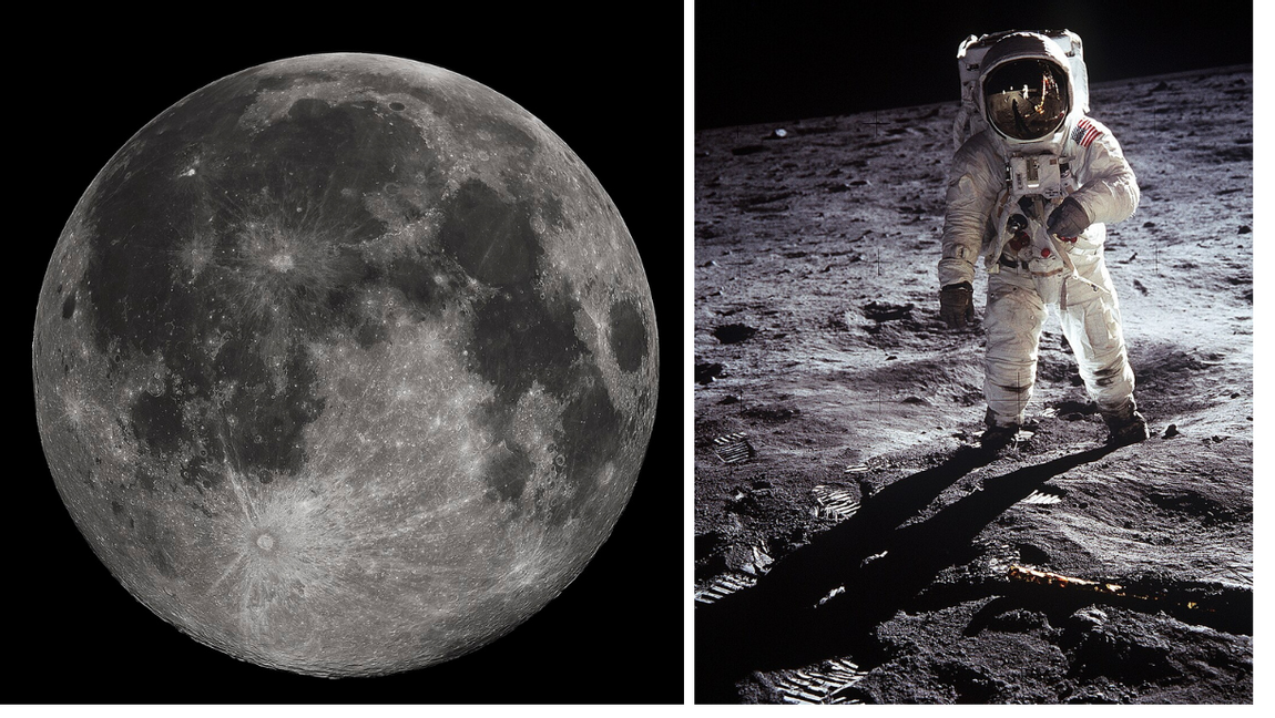 Foto: Buzz Aldrin på månen den 20 juli 1969. Gregory H. Revera/CC BY-SA 3.0/Neil A. Armstrong/Public Domain