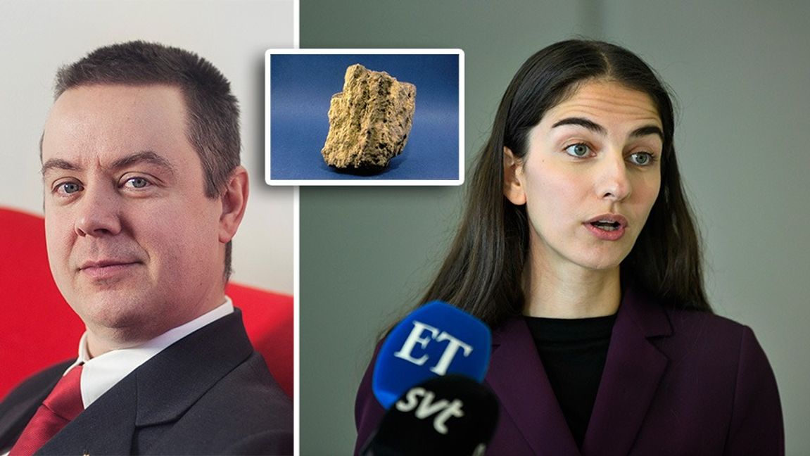 – Möjligheten att ta uran som biprodukt vid kommande gruvor för jordartsmetaller ska inte underskattas, säger Jan Blomgren. På onsdagen meddelade Romina Pourmokhtari (L) att regeringen går vidare med att ta bort förbudet mot uranbrytning. Foto: Privat/Public Domain/Lars Schröder/TT
