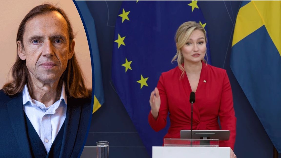 Regeringens mål är att skapa långsiktiga förutsättningar för att etablera och driva ny kärnkraft under överskådlig tid, förklarade statsrådet Ebba Busch (KD) vid onsdagens pressträff. Foto: Skärmbild från Youtube.