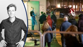 Kö för covidtest i Lund. Foto: Johan Nilsson/TT