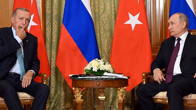 President Erdogans resa till ryska Sotji ser ut att ha blivit resultatlös. Foto: Sergei Guneyev/AP/TT